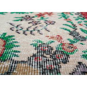 Tapis en laine vintage 9x12 rouge-orange noué à la main, motifs floraux rectangulaires en patchwork pour couloir et entrée - Pae-2272 - Product Image 3