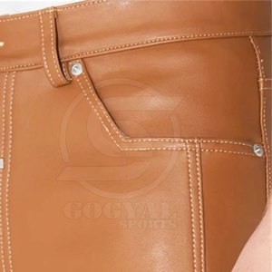Pantalones de Cuero para Hombre de Diseño Moderno, Ecológicos, con Corte Automatizado - Product Image 4