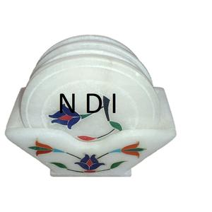 Posavasos de Mármol Cuadrados de Buena Calidad, Juego de Posavasos para Té, para Hotel, Hogar, Restaurante, Cocina, Artículos de Catering, Juego de Posavasos de Mármol - Product Image 5