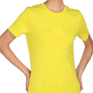 T-shirt en coton biologique 100% de haute qualité pour femmes décontracté été surdimensionné col rond tissu teint uni vente en gros directe d'usine - Product Image 6