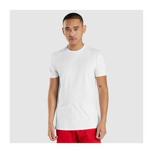 Nueva tendencia Heavyweight White Solid Cotton Camisetas de manga corta para hombres y mujeres Camisetas para parejas con logotipo y diseño personalizados - Product Image 1