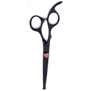Tijeras de corte de peluquero de calidad superior Tijeras de salón de belleza con punta roma recubierta de papel negro con tornillo ajustable - Product Image 3
