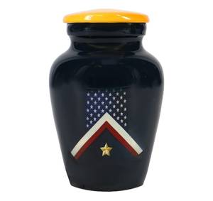 Drapeau vétéran Mini urne Love Charms Option Urnes en aluminium pour cendres humaines adulte mâle femelle grand - Product Image 4