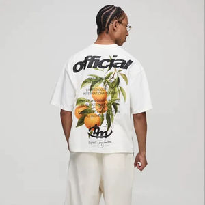 Impression numérique et sérigraphie 2025 T-shirt en coton surdimensionné pour hommes Premium personnalisé Streetwear 100% 240GSM coton 200 GSM - Product Image 1
