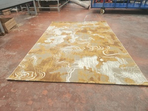 Tapis Adiva rectangulaire à motif abstrait, style moderne, en polyester, fabriqué à la machine, résistant aux taches, à poils longs, réversible, pour salon - Product Image 3
