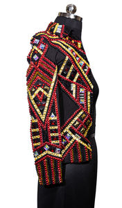 Chaqueta de Montar a Caballo de Diseño Original, Estilo Western, Cuello Alto, Invierno, Delgada, Calidad Premium, para Hombre, Color Sólido - Product Image 2