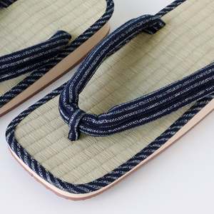 Sandalias Tradicionales Japonesas Tatami Setta Zori, Hechas en Japón - Rayas Negras - Product Image 3