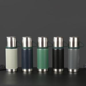 Nuovo wvacuim Thermos a doppia parete personalizzato 700ml a prova <span class=keywords><strong>di</strong></span> perdite Thermos digitale premere il coperchio del pulsante regalo fiaschetta tappo per tazza da tè - Product Image 2