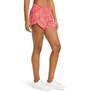 Short pour femme léger respirant taille haute Style de salopette avec logo personnalisé pour une utilisation en salle de sport sur mesure à vendre - Product Image 4