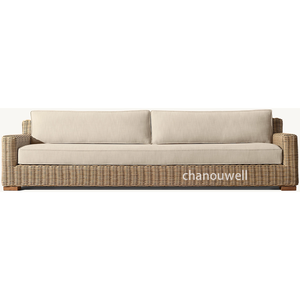 โครงอลูมิเนียมน้ำหนักเบา + โซฟาหวาย PE 2025ล้างทำความสะอาดได้สำหรับสวนหลังบ้านของครอบครัวหรืออพาร์ทเมนต์/ สวน - Product Image 6