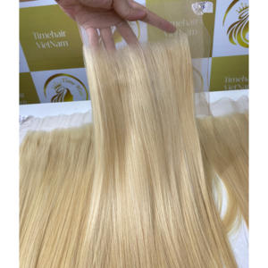 Paquetes de cabello Remy de Vietnam Bonestraight tendencia caliente frente de encaje peluca transparente teje 13*6 Frontal - Product Image 1