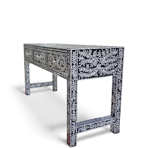 Mesa Consola Moderna Hecha a Mano con Incrustaciones de Nácar, Mueble Elegante con Incrustaciones de Concha para un Estilo Interior de Sala de Estar de Lujo - Product Image 3