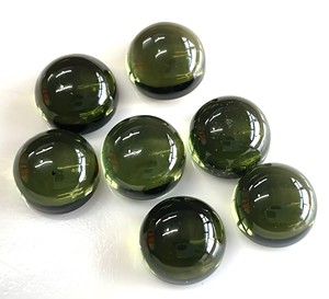 Natural Moldavite 8mm Round Cabochon AAA Quality- Loose Moldavite Top Quality - Product Image 6