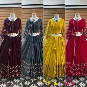 Readymade Indian Designer Lehenga Choli Avec Dupatta, Georgette Avec Broderie Travail De Mariage, Party Wear Bollywood Outfit - Product Image 6