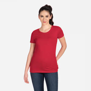 1510 Ideal <b>T</b>-<b>Shirt</b> <b>Red</b> Versatile <b>Women's</b> Wholesale Custom Logo Cotton Round Neck <b>T</b>-<b>Shirt</b> Breathable - Product Image 1