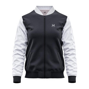 Veste bomber formelle ample de printemps de haute qualité, sur mesure, entièrement zippée, patchwork, unie, écologique, coupe-vent, respirante - Product Image 5