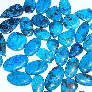 100% ธรรมชาติ shattuckite หินควอตซ์อัญมณี Cabochon หลวมราคาสำหรับทำเครื่องประดับทำรูปร่างผสมอัญมณีธรรมชาติ - Product Image 5