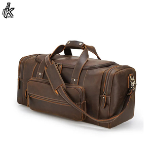 Sac de voyage en cuir de haute qualité pour homme, grande capacité, sac de voyage en cuir véritable - Product Image 3