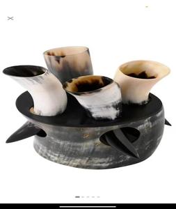 100% ensemble de corne brute de buffle d'eau naturelle conseils couleurs noires et naturelles artisanat indien fait à la main agate artisanat naturel - Product Image 5