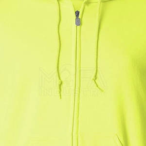 High Quality Men's 100% Cotton Hoodies Winter Zip-up Style Outerwear <b>Thick</b> <b>Fleece</b> with Adjustable Hood and Front Pockets - Product Image 4