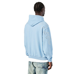 Fournisseur en gros – Sweat-shirt unisexe personnalisé en jean brodé pour homme, coupe classique, style streetwear, pull d'hiver - Product Image 4