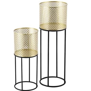 Juego de 3 macetas de flores, maceta de flores de Metal para decoración del hogar y decoración de jardín de Hotel, macetas de flores de nuevo estilo - Product Image 4