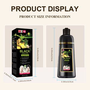PLOG Shampoo Colorante Istantaneo 4 in 1 500ml - Nero Zenzero Naturale alle Erbe, Copre Rapidamente i <span class=keywords><strong>Capelli</strong></span> Bianchi e Grigi a Casa - Product Image 2