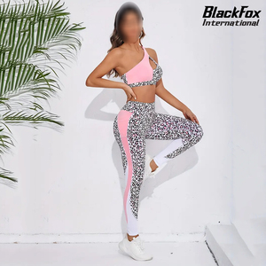 Meilleur matériau ensemble de soutien-gorge de sport de yoga respirant et solide à taille mi-haute avec fermeture à la taille élastique Leggings grande taille vêtements actifs - Product Image 5