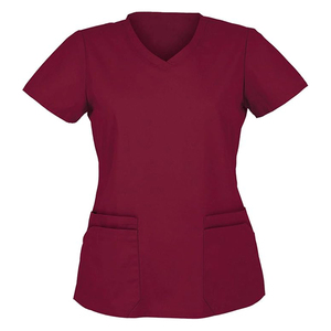 Top ventes OEM, vente en gros, design personnalisé, uniforme d'hôpital pour femmes, hauts de gommage pour soins infirmiers, ensemble de gommage aux figues, haut tunique pour soins infirmiers - Product Image 2