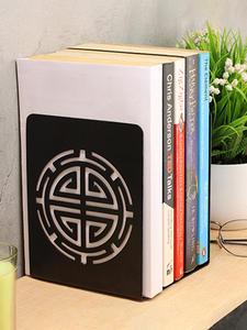 Modern Sleek Bookends with Vertical Metal Maze Design Stylish <b>Black</b> <b>and</b> <b>White</b> for Home <b>and</b> Office Shelves <b>and</b> <b>Desks</b> - Product Image 4