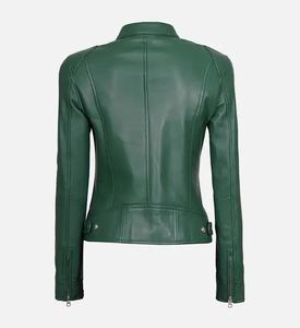 Veste en cuir classique pour femmes, matériau doux au toucher, fermetures à glissière en métal, coupe réglable, prix d'usine - Product Image 4