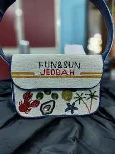 Bolso de Hombro Personalizado con Cuentas, Diseño de Frutas, Limón y Cereza, Bolso de Verano para Mujer, Tejido a Mano con Cuentas de Semillas, Bolso de Mano para Uso Diario y Fiestas - Product Image 5