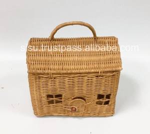 Juguetes para niños bolsas de ratán para niños bolsa de Casa ecológica trenzada de mimbre - Product Image 1