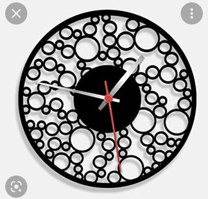 Horloge murale en bois et métal opération silencieuse grands motifs décoratifs adaptés à la salle d'étude du bureau à domicile disponibles Commandes personnalisées - Product Image 4