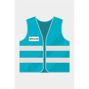 Gilet de sécurité réfléchissant bleu pour sports de plein air - Product Image 1