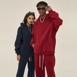 Ensemble survêtement et sweat à capuche pour homme de haute qualité, ensemble jogging à capuche pour femme, design personnalisé, 100% coton, broderie, coupe ample, denim pour - Product Image 1