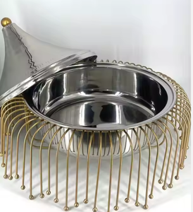 La mejor calidad, diseño de olla caliente de acero inoxidable, utensilios de cocina, calentador de alimentos, cazuela con tapa y uso de candelita - Product Image 5