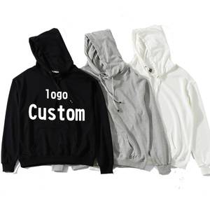 Sweat à capuche vierge personnalisé avec ficelles en coton épais pour hommes, vêtements de haute qualité pour l'hiver avec logo OEM teint en plaine - Product Image 3