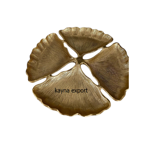 Venta al por mayor de lujo chapado en oro de metal bandeja para servir alimentos estilo de diseño moderno para la decoración de la boda y la exhibición de chocolate - Product Image 6