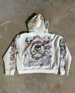 Sweat-shirt à capuche personnalisé OEM, impression numérique DTG, impression sérigraphique, poids lourd, tissu épais en molleton français, sweat-shirt à capuche vierge - Product Image 3