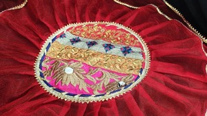 ผ้าคลุมถาดธัลป์ ผ้าคลุมถาดพิธีกรรม ของชำร่วยงานแต่งงานแบบอินเดีย ของขวัญ ผ้าคลุมถาดพิธีกรรม อุปกรณ์สำหรับวัด ของขวัญ - Product Image 3