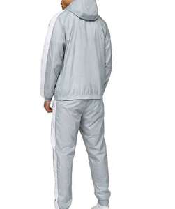 Ensemble de survêtement à capuche pour homme, color block, pantalon de jogging respirant pleine longueur avec poches latérales, idéal pour le printemps - Product Image 2