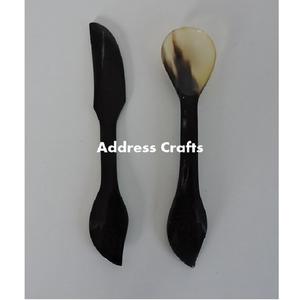 Serveur de salade en corne multi-usages ethnique cuillère décorative en corne de buffle ustensiles en corne naturelle ustensiles d'hôtel usage commercial - Product Image 3
