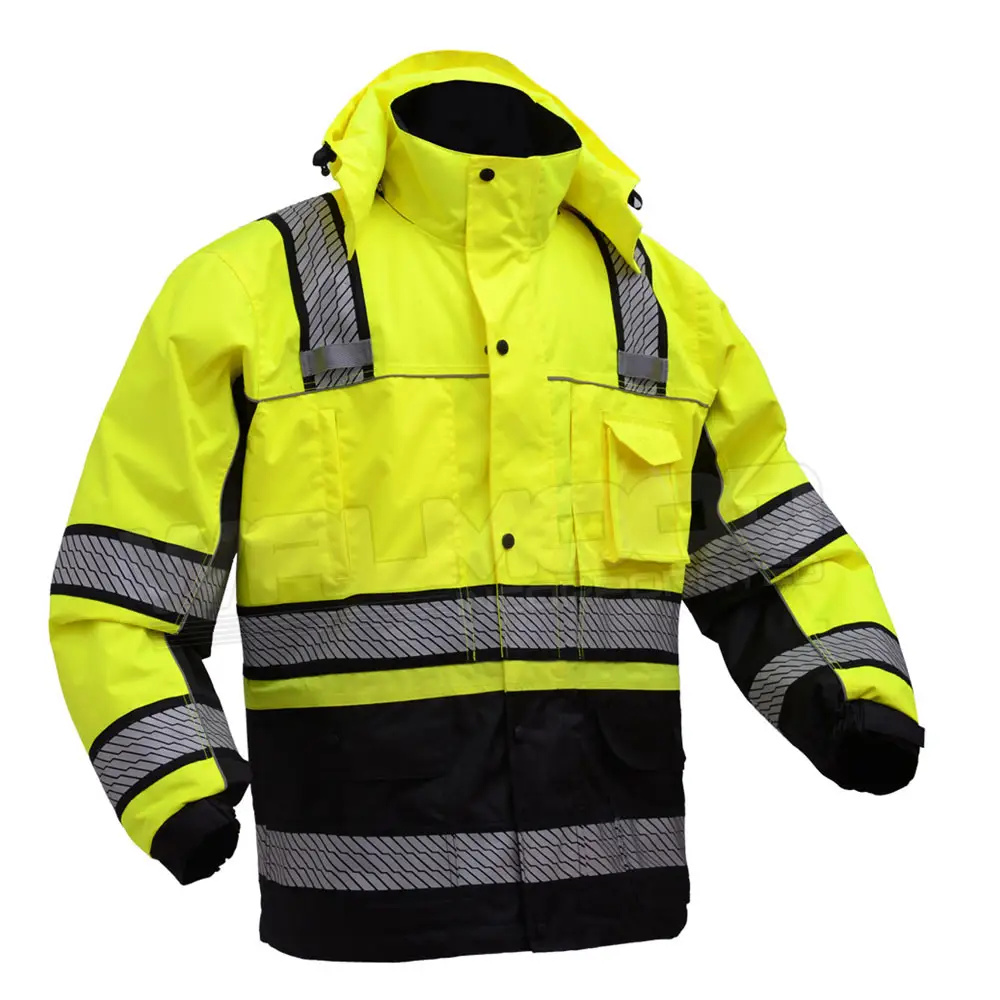 עבודת בטיחות היי מול ג 'קט רפלקטיבי מוכר ז' קט נראות גבוהה עבודה ללבוש בטיחות בגדים בטיחות עמיד למים מותאם אישית