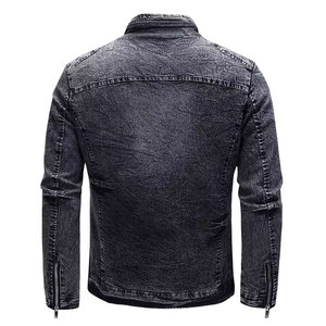 Chaqueta de Invierno de Mezclilla Desgastada de Alta Calidad, 100% Algodón, Corte Ajustado, Lavada, Impermeable, Cortavientos, Informal para Exteriores - Product Image 6