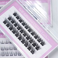 Pestañas Postizas HeyMe Beauty Pre Bond, Adhesivas, Resistentes al Agua, Naturales, Hechas a Mano, Veganas, con Duración de 7 Días, Sin Necesidad de Pegamento