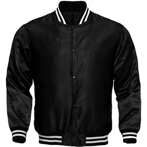 Veste de baseball en satin pour homme, veste bomber légère, streetwear, design personnalisé, vente en gros - Product Image 5