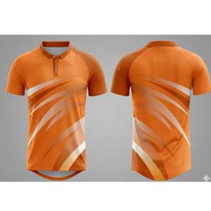 Maillot de cricket léger Pangujarat, col rond, col à patte, tissu raglan SS, Cooltech, pour les tournois - Product Image 3
