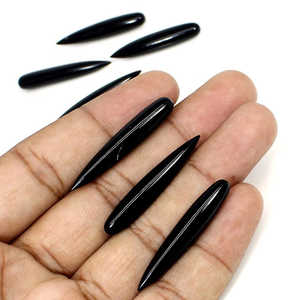 Vente en gros de perles lisses calibrées en onyx noir perles en céramique et porcelaine - Product Image 1