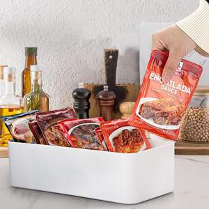 Organizador de Alimentos Plegable Moderno y Ecológico con 4 Compartimentos de Madera Divididos |   Caja de Almacenamiento Multiusos para Cocina - Product Image 2